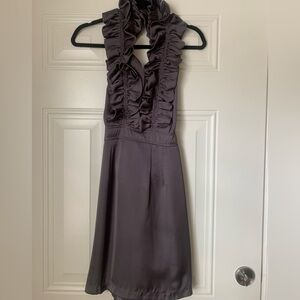 Esley Charcoal Gray Halter Cocktail Dress Size M